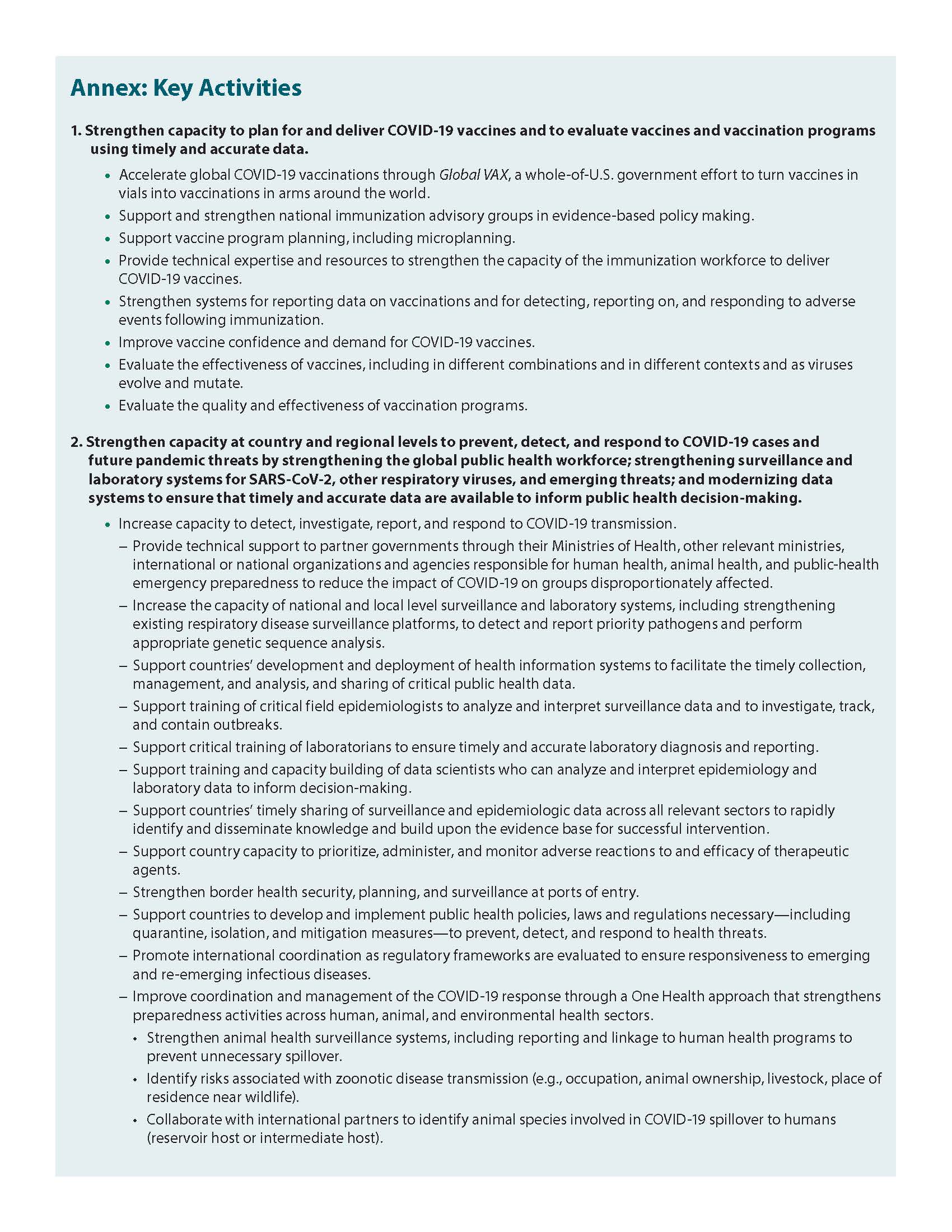 Global COVID-19 Response page 4